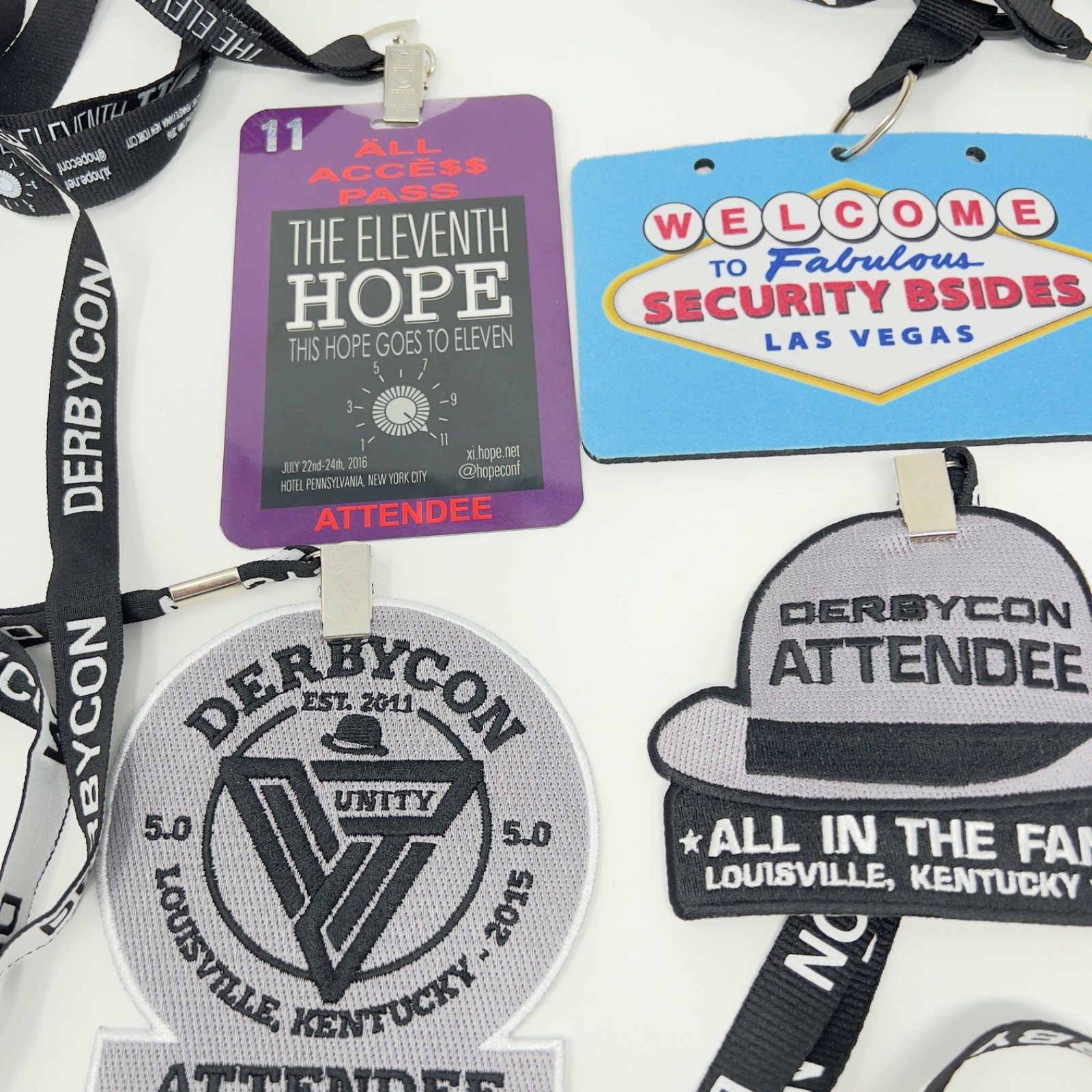 Hacker Badge Collection Derbycon Bsides Shmoocon