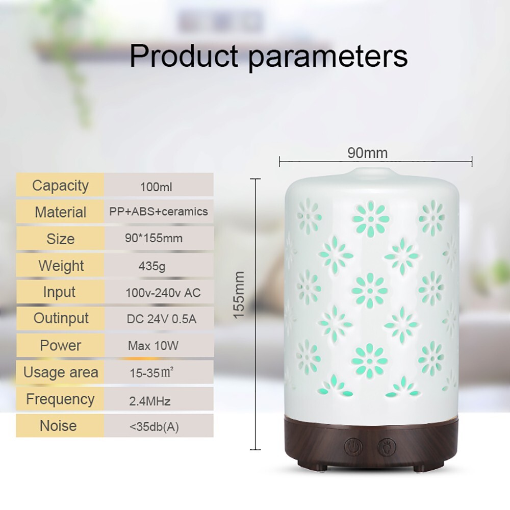 Electric Oil Diffuser Humidifier Home Steamer Air Purifier Cool Mist Purifier