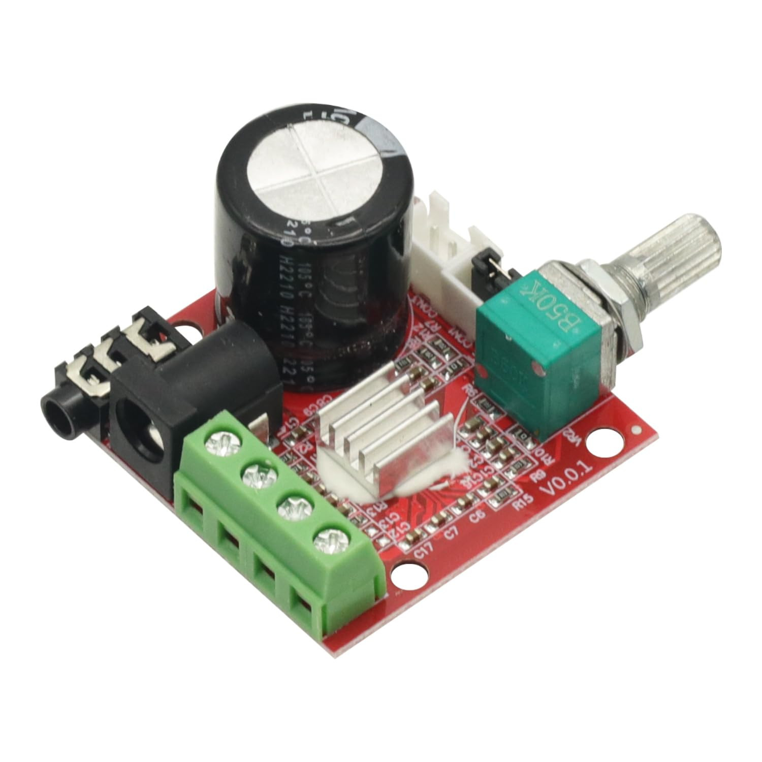 2 Pcs PAM8610 Mini Audio Stereo Amplifier Board 2X10W Dual Channel D Class DC...