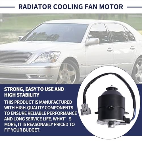 Radiator Cooling Fan Motor Driver Side Compatible with Lexus LS430 4.3L 2001