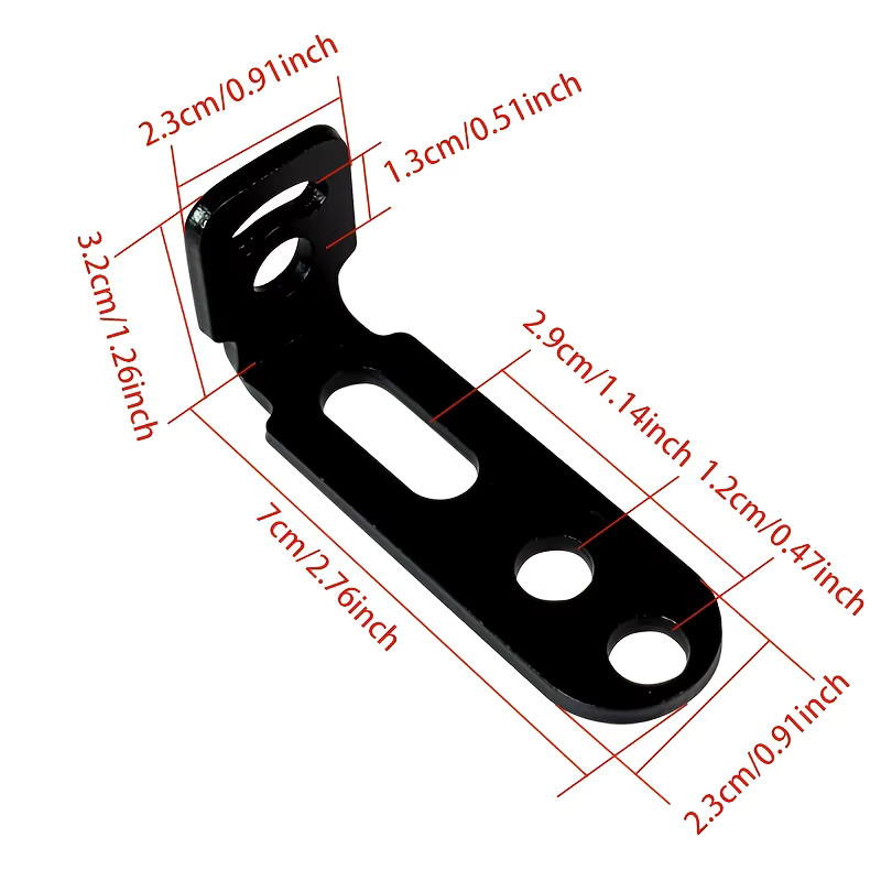 L Shape Motorcycle Headlight Bracket LED Light Extension Holder Mount Retrofit