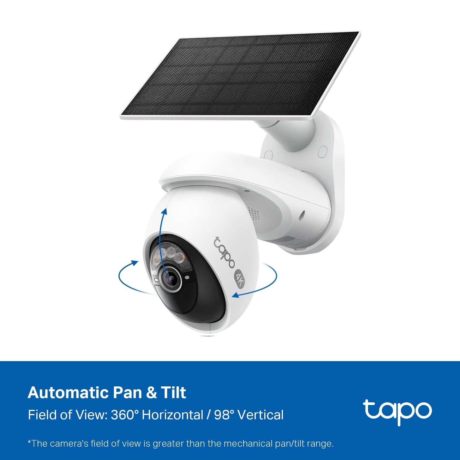 4K Outdoor Wireless Security Camera - Solar Charging, 360° Motion Tracking,