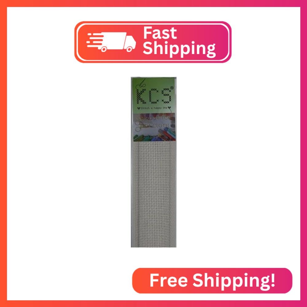 KCS 2 pc of 15" x 18"(38cmx45cm) Counted Cross Stitch Cotton Aida Cloth Needlewo