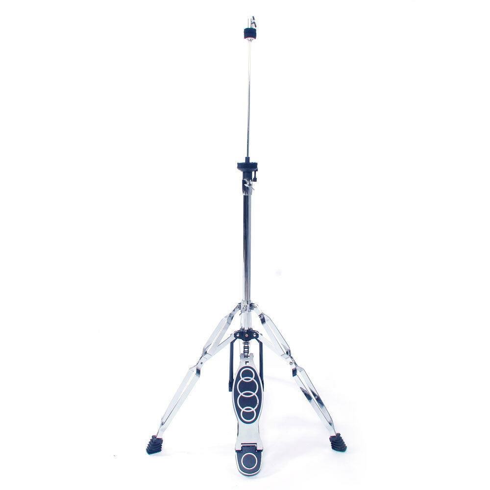 Drum HI-HAT Cymbal Stand Double Braced Chrome High Hat Silver&Black Professional