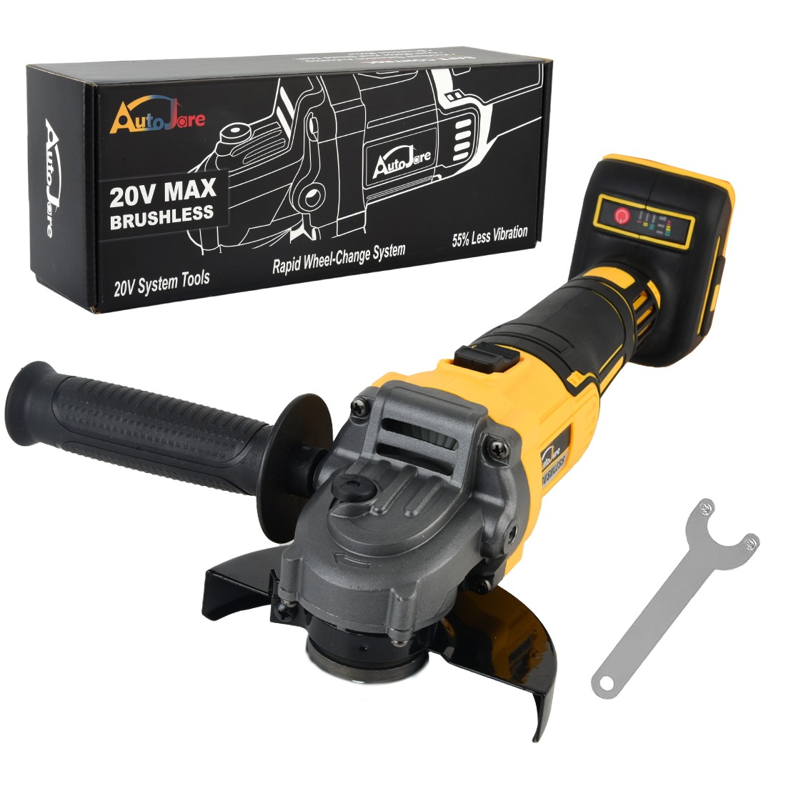 Cordless Angle Grinder Compatible Dewalt 20V MAX Battery 4-1/2" to 5" Brushless