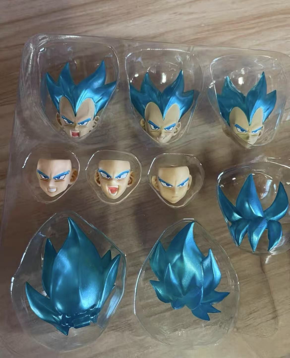 Demoniacal Fit ssb goku &Vegeta shf 1/12 head kit ultra blue Hair