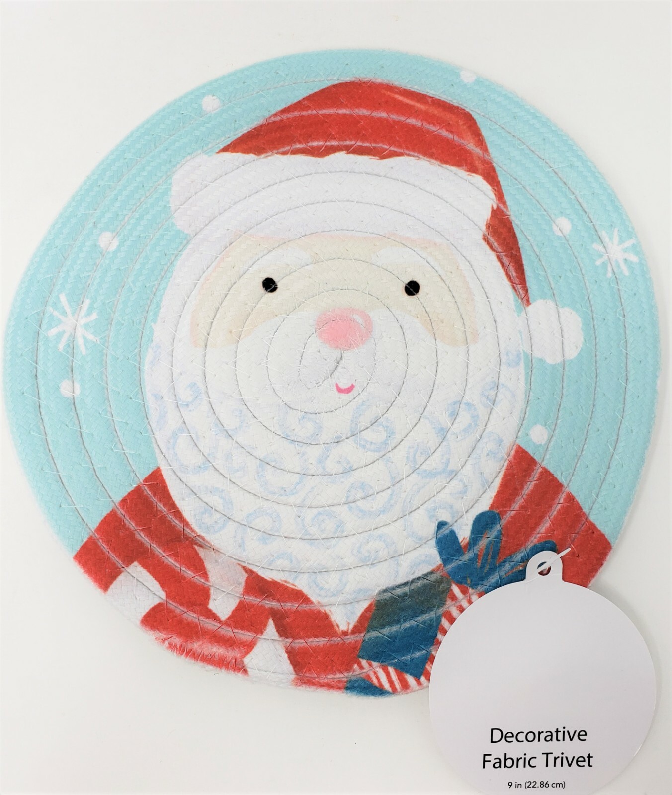 9" Decorative Fabric Trivet - New - Santa Claus