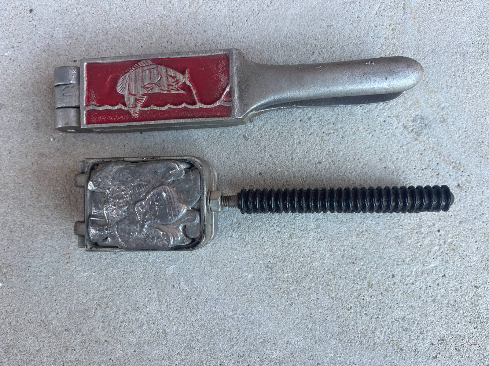 LOT-2 Fishing Molds:  Ament 81632 Jig 6 Cavity Mold; Split Shot LMSHOT-I-R Mold