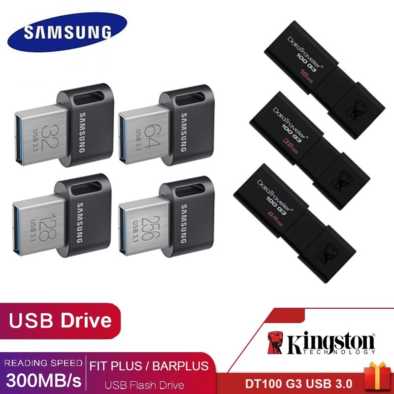 Samsung Fitplus USB 3.1 UDisk Kingston DT100 G3 USB 3.0 Flash Drive Memory Stick