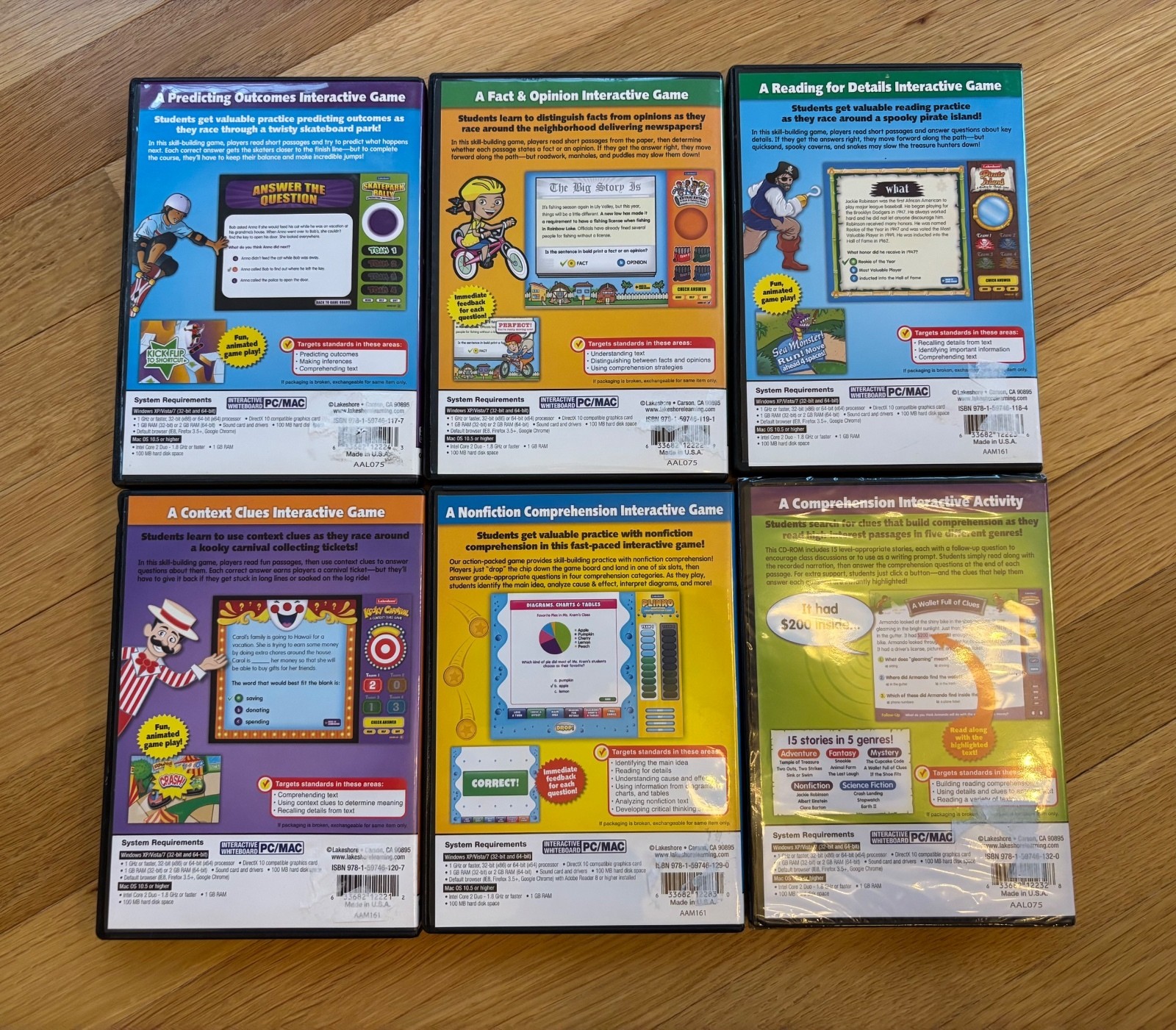 Lakeshore Learning Lot 19 Whiteboard Software Reading Language Arts Grades 1-6