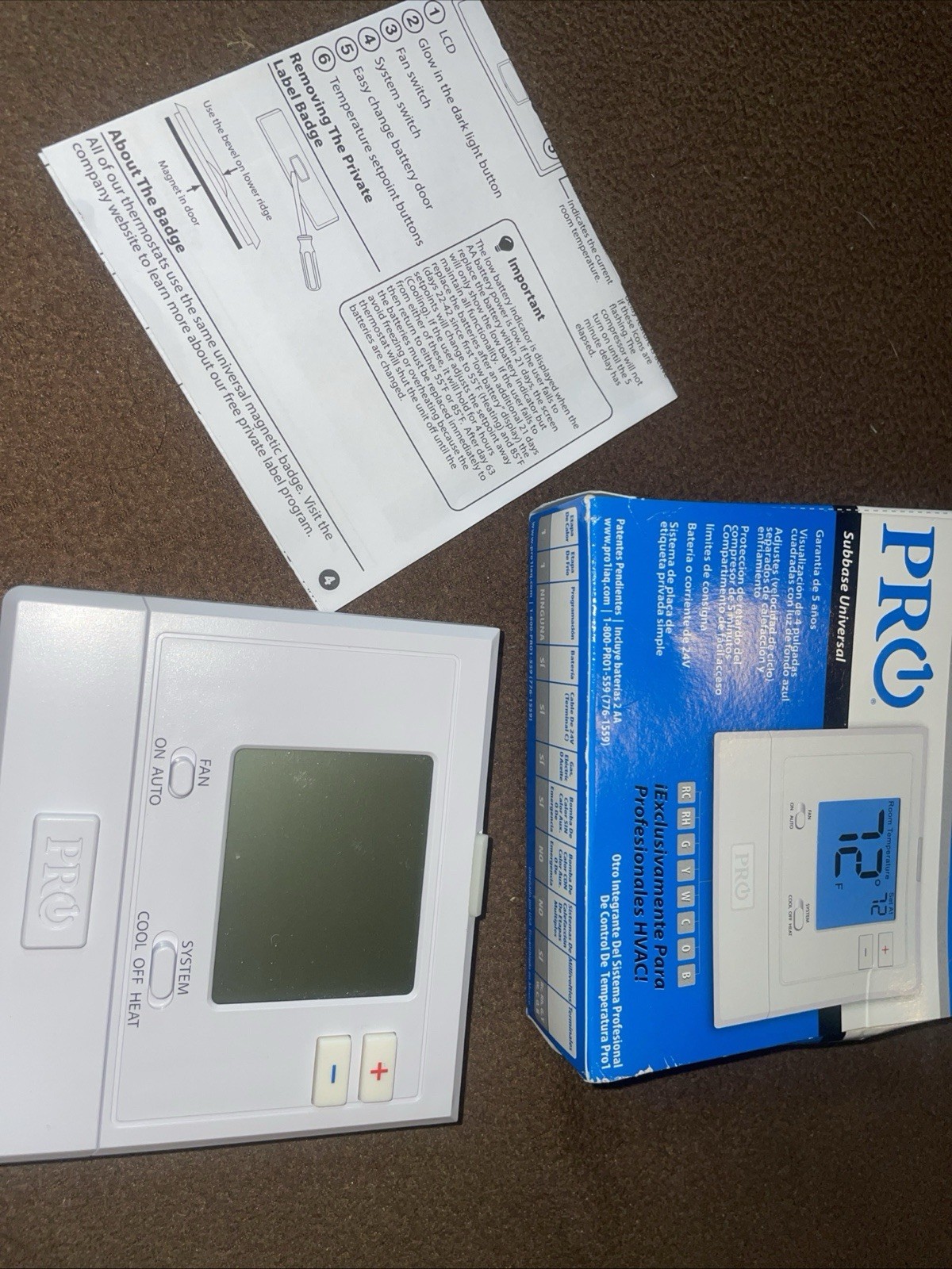 Pro1 IAQ T701 Non-Programmable Digital Display White Thermostat Heat/Cool/Off