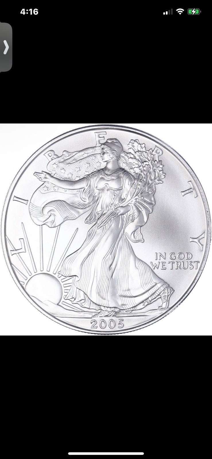 2005 American Silver Eagle 1Oz Gem Brilliant Uncirculated From US Mint Tube Pull