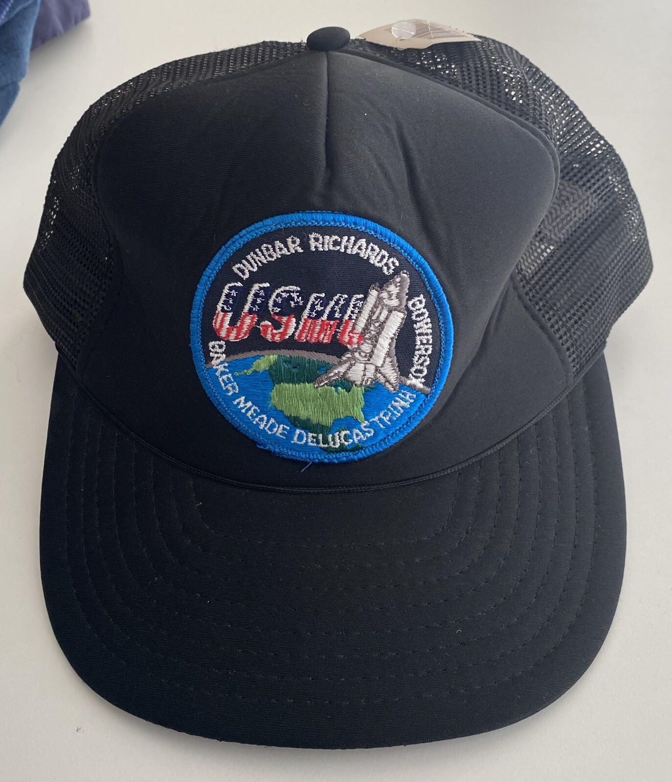Vintage NASA USML Trucker Mesh Hat Cap Dunbar Richards Bowersox Baker Meade