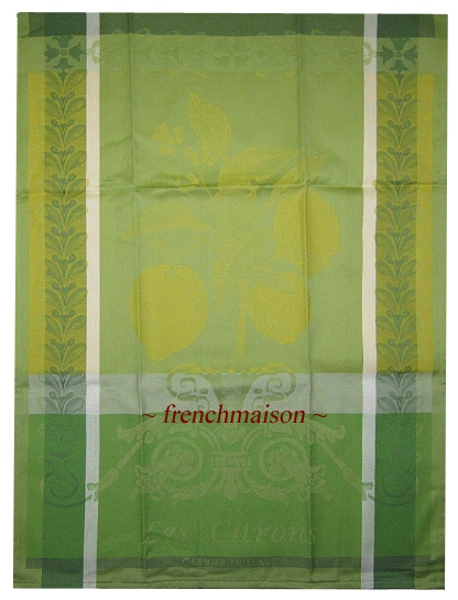 Garnier Thiebaut CITRON LEMON French Fruit Food Cotton Woven Dish Kitchen Towel