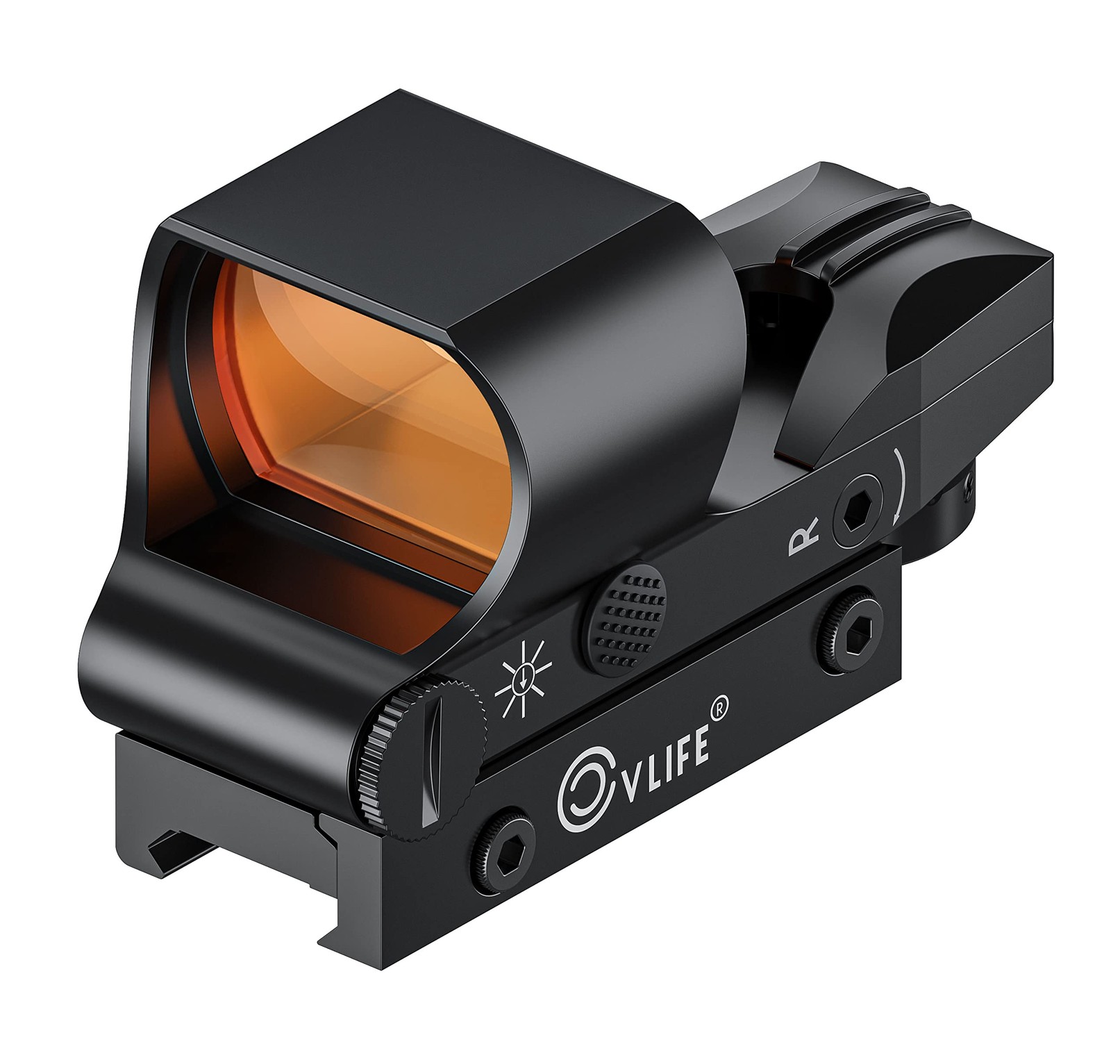 CVLIFE Reflex Sight, 1x28x40mm Red Dot 4 Adjustable Reticles Black