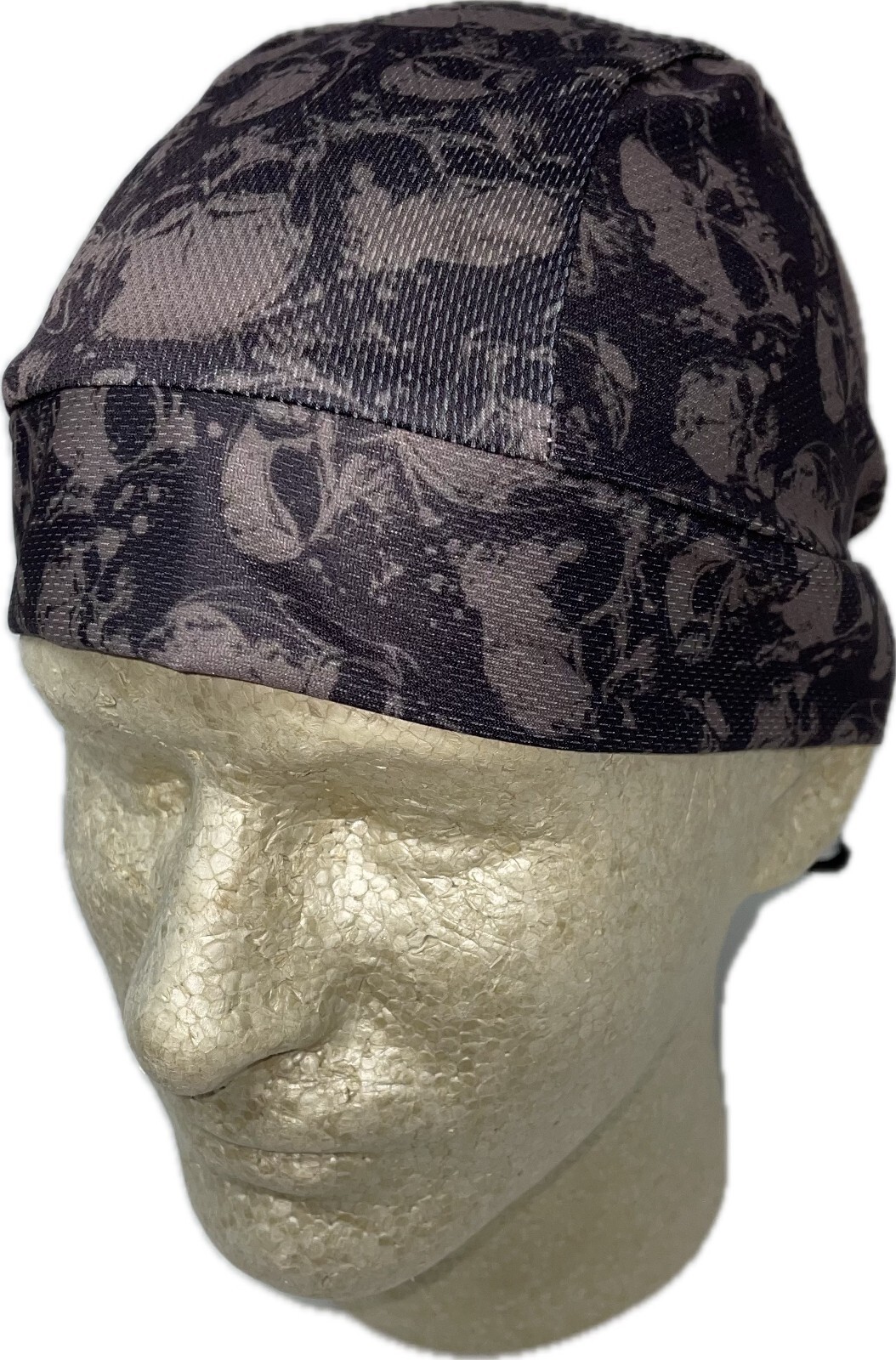Moisture Wicking Brown Gothic Skulls Stretch Headwrap Biker Durag Skull Cap Hat
