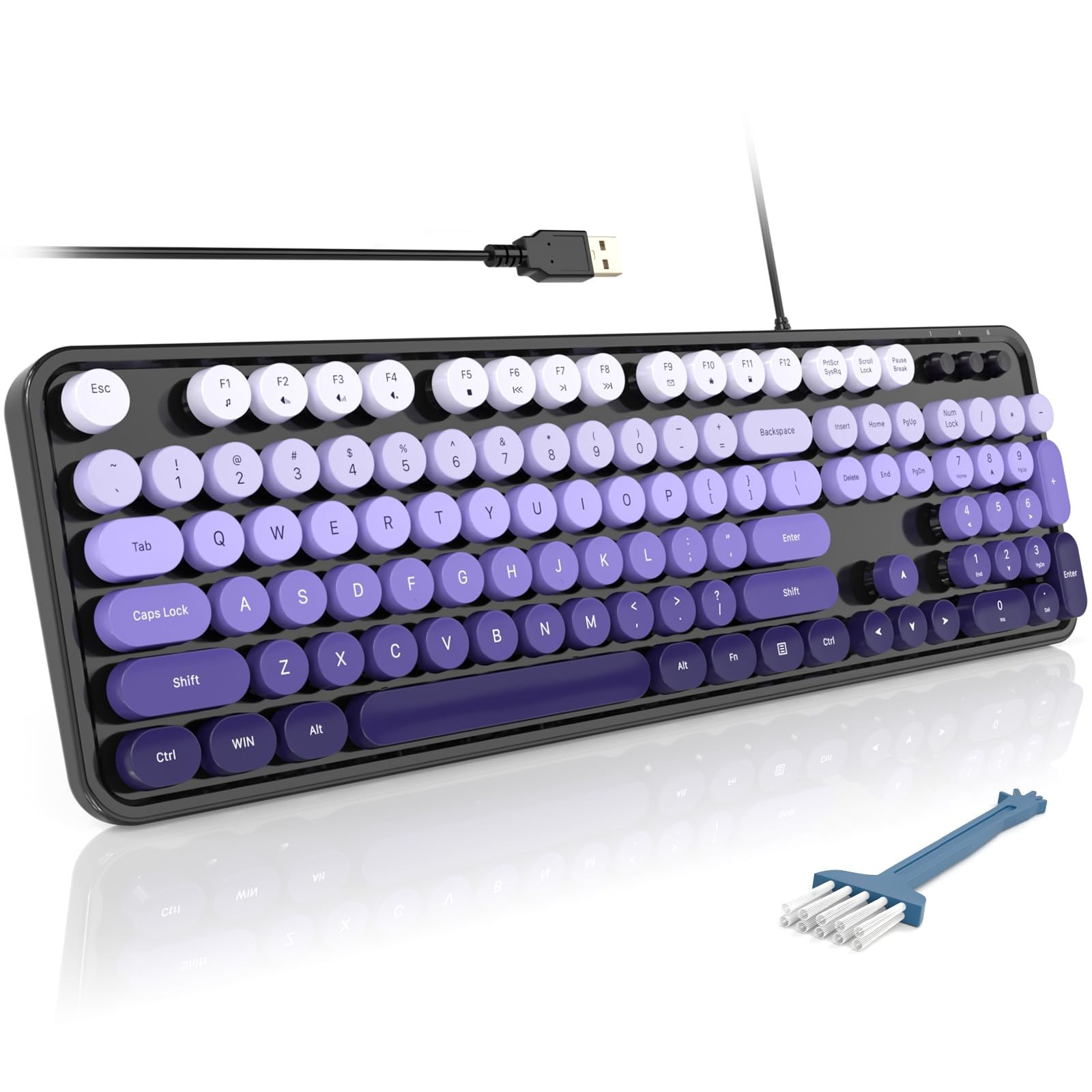 MOFII Computer Keyboards Wired, Plug Play USB Full Size Typewriter Keyboard, ...