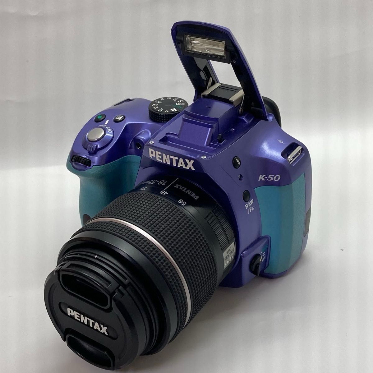 PENTAX K-50 DSLR Camera Body Purple Blue Two Tone Color Tested Japan