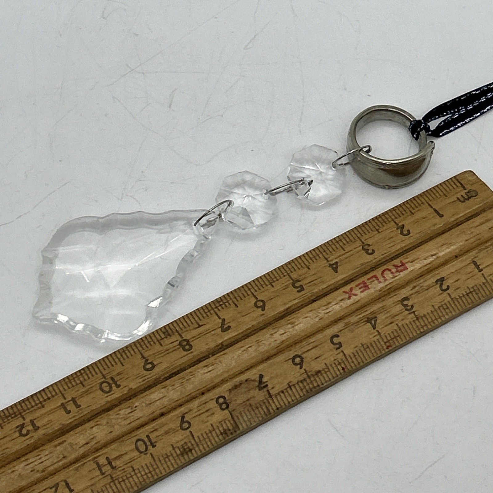 Upcycled Spoon Crystal Sun Catcher Ornament Gift Silverware Bent Cutlery