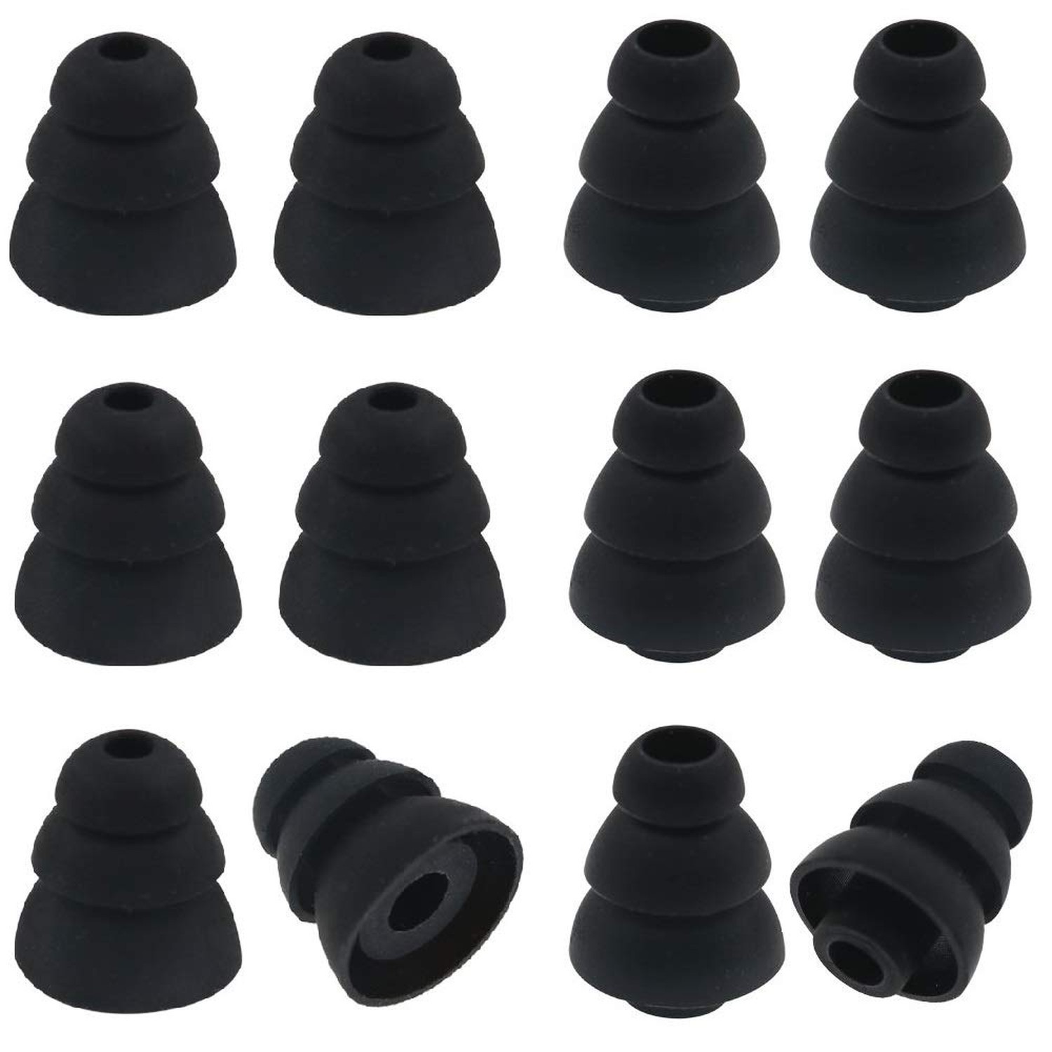 JNSA Triple Flange Noise Cancelling Ear gels Buds Ear Tips Compatible with S0...