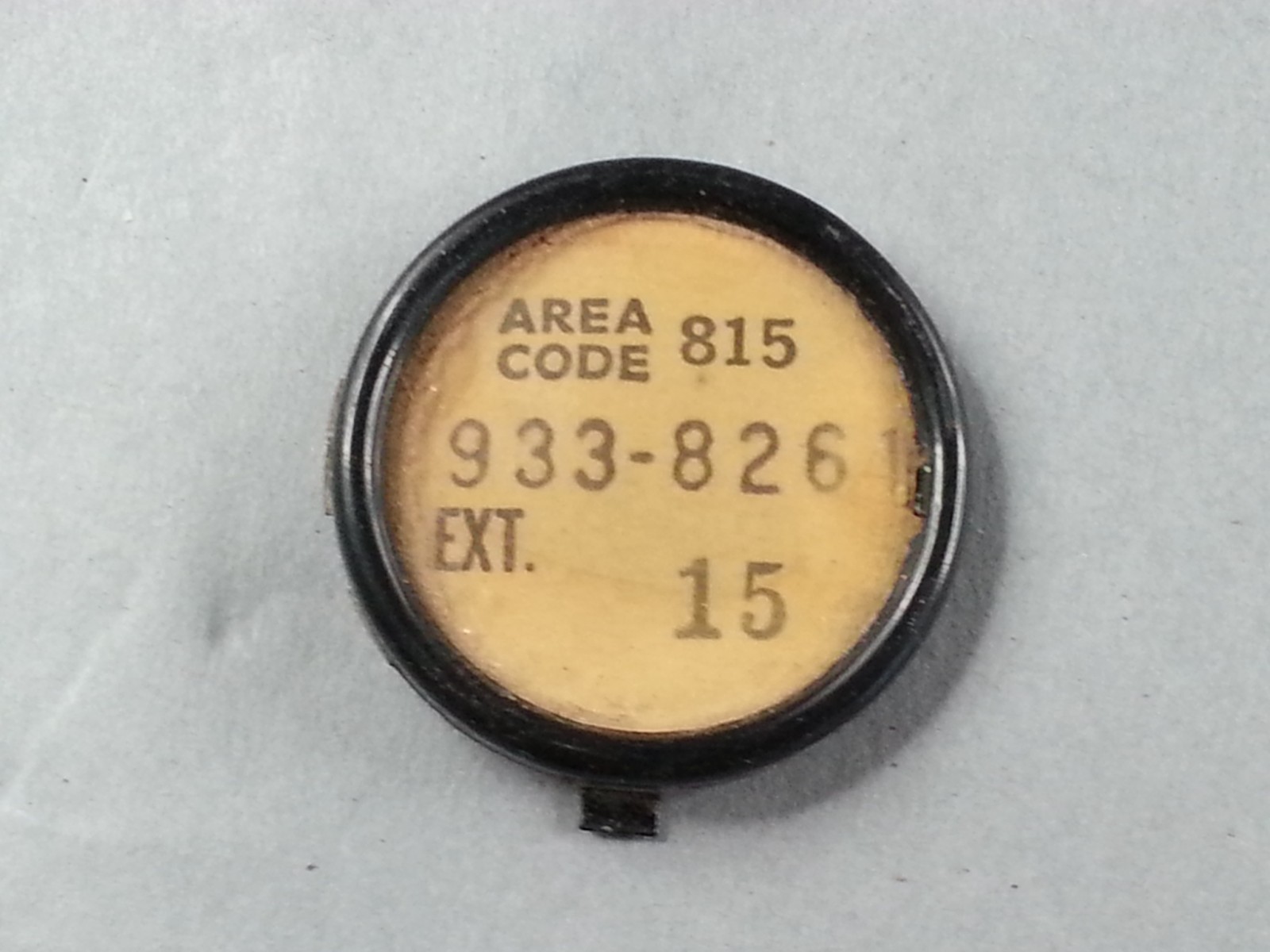 Antique Center Telephone Dial Rotary Number Cover 815-933-8261 Rockford Illinois