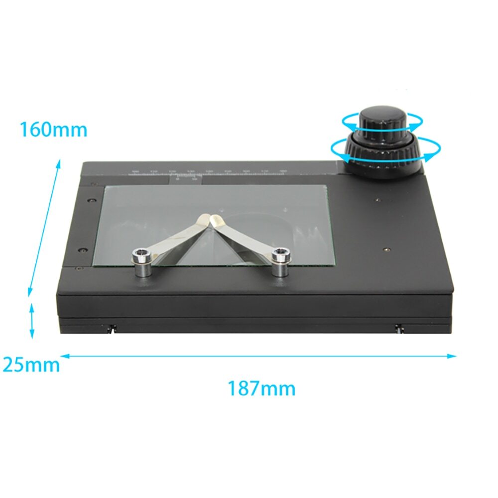 Microscope Mobile Platform X Y Axis Rotating Bracket Micrometer Sliding Stage