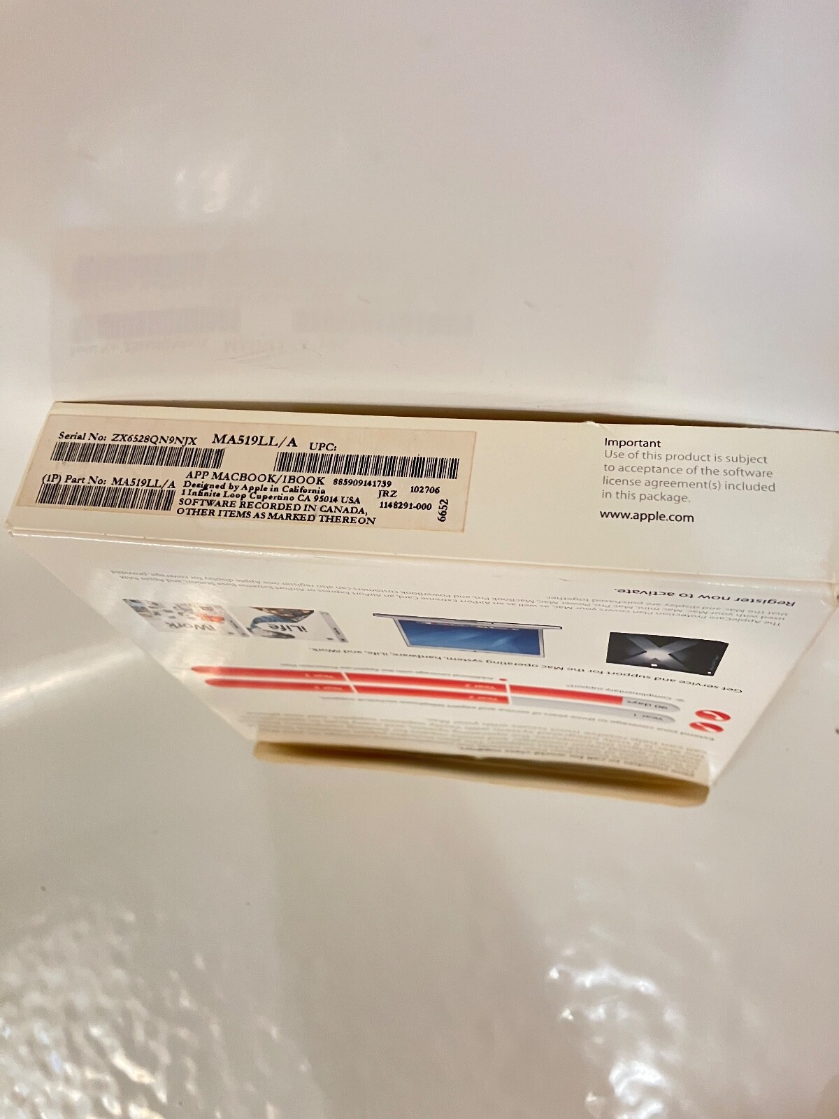 AppleCare Protection Plan MACBOOK/ IBOOK MA519LL/A Open Box Never Used