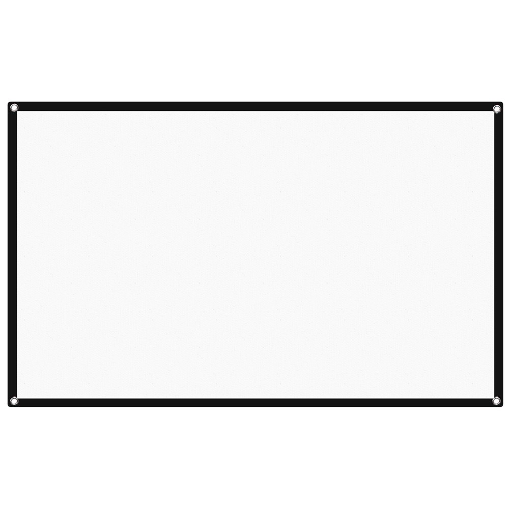 Portable Foldable Projector Screen White Polyester Indoor Outdoor Use