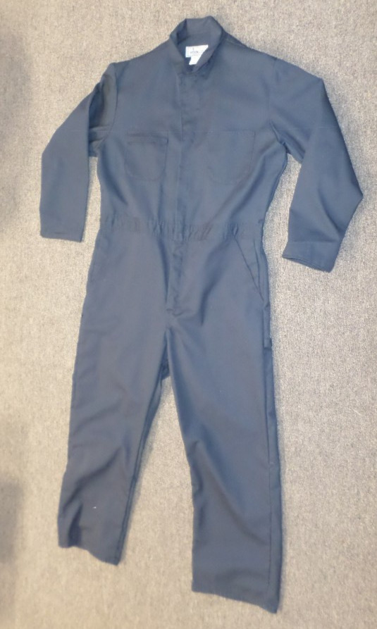 Roebucks Sears Coveralls Vintage Deadstock Mens 46R Blue Made in USA Mechanic
