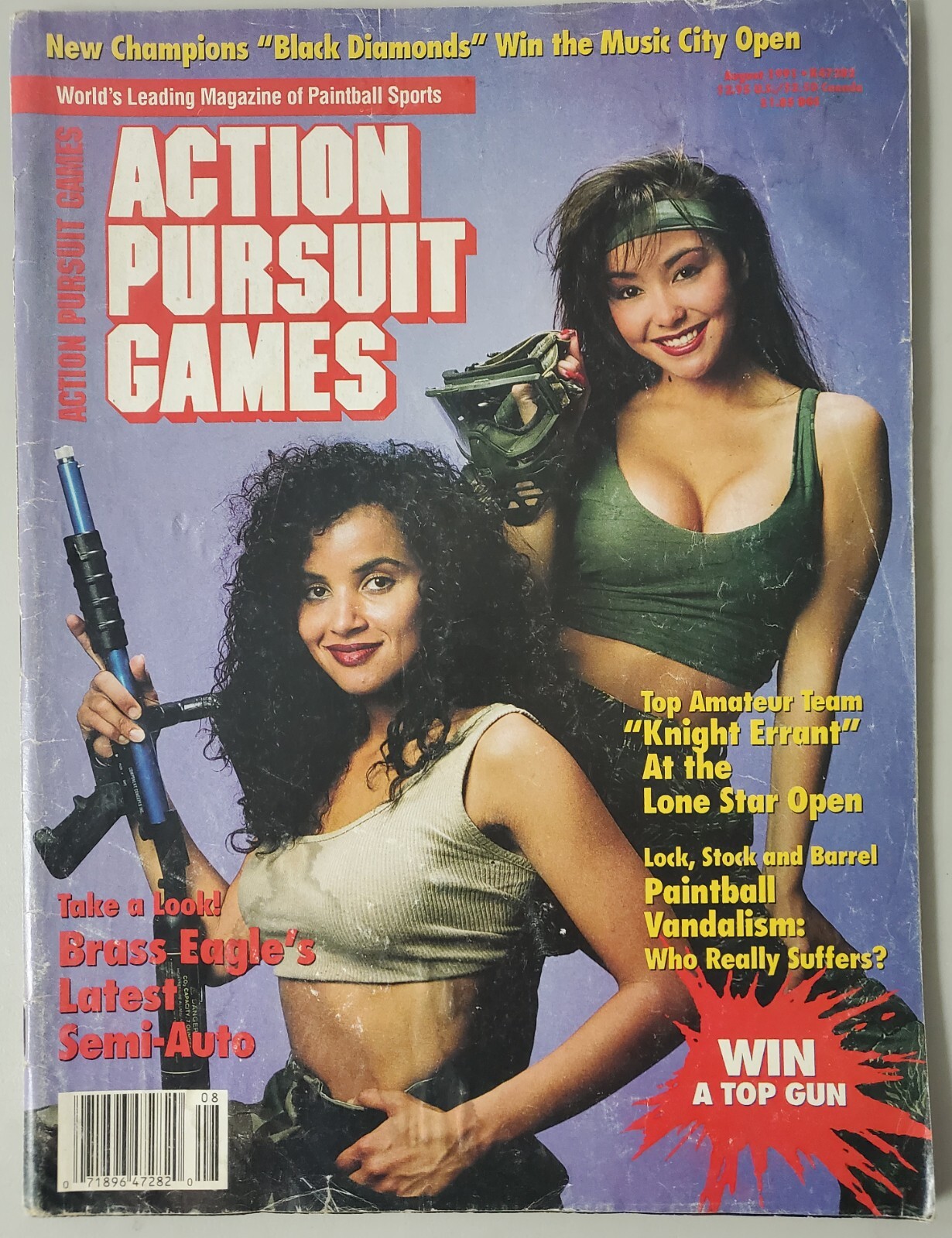 APG Paintball Magazine Aug 1991 RARE Priced to sell Action Pursuit Games Lively