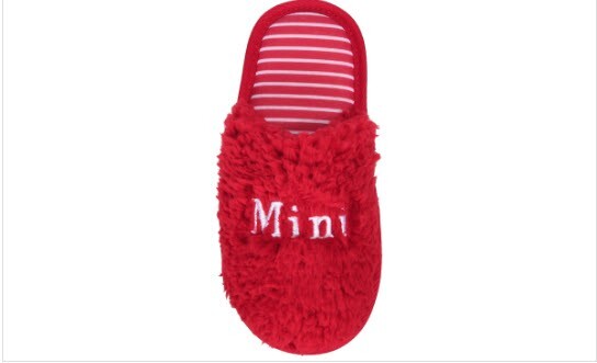 Family Pajamas Mini Big Kid's Matching Holiday Slippers - Candy Red Mini