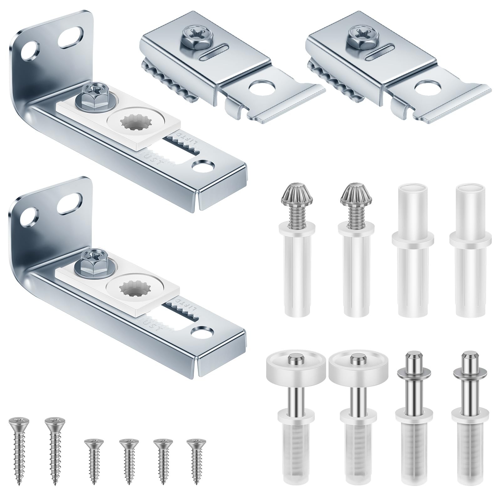 Bifold Closet Door Hardware Kit with Top/Bottom Bracket, Guide Wheel & Pivot...