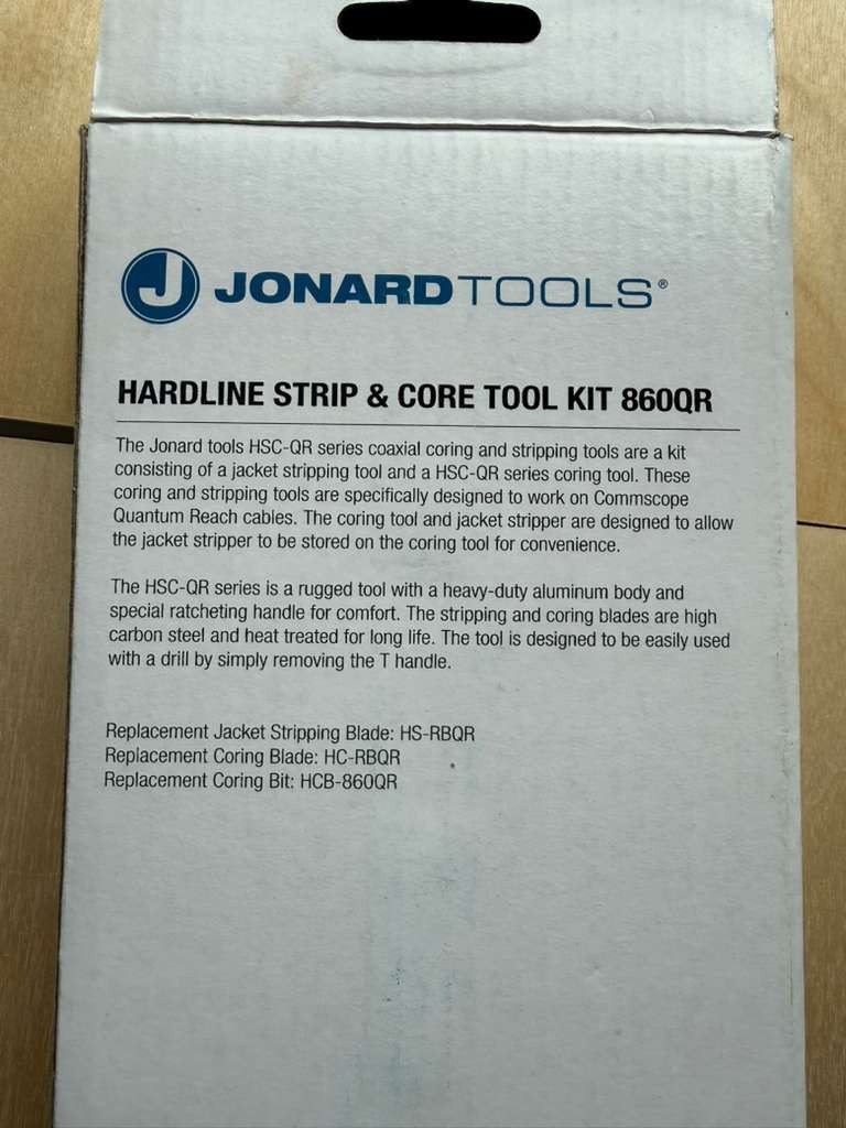 Jonard Tools Hardline Jacket Stripper & Coring 860QR HSC-860QR