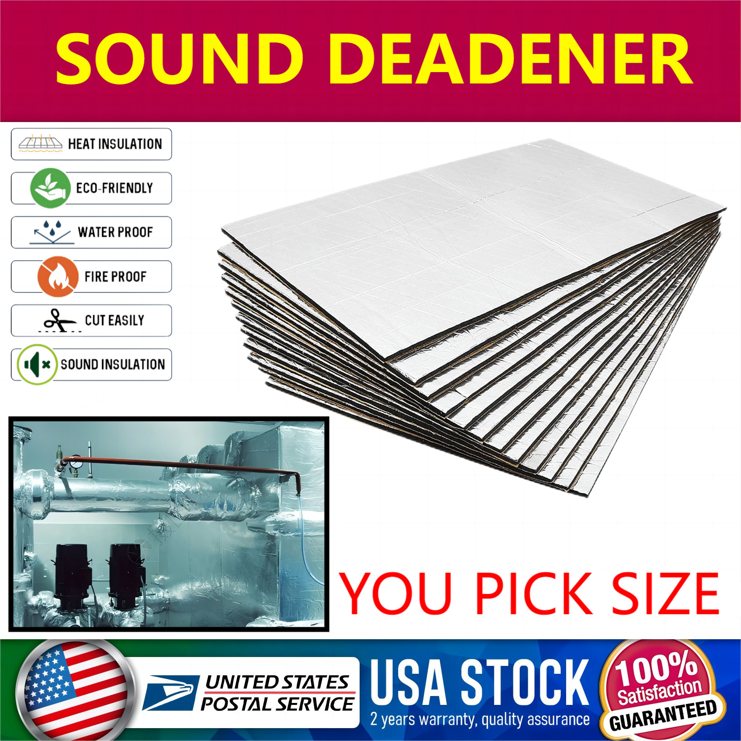 YOU PICK SIZE [Winter Use] Sound Deadener Heat Insulation RADIANT BARRIER 7MM