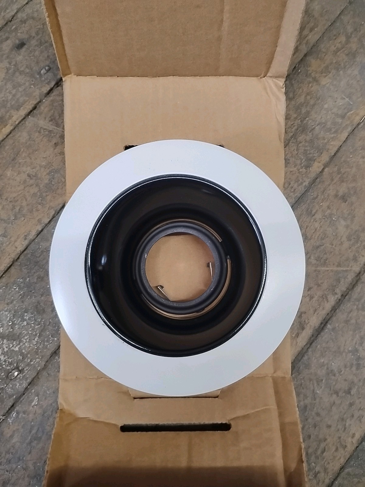 Juno Lighting  447B- WH 4” Downlight Trim: Haze Cone, White Trim Ring . New