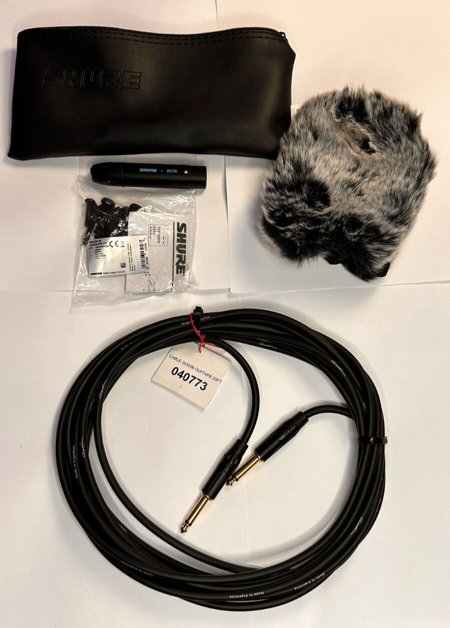 Shure 90AZ8100 Hardware Kit + Cable Godin Guitars 20ft, Microphone Windscreen ..