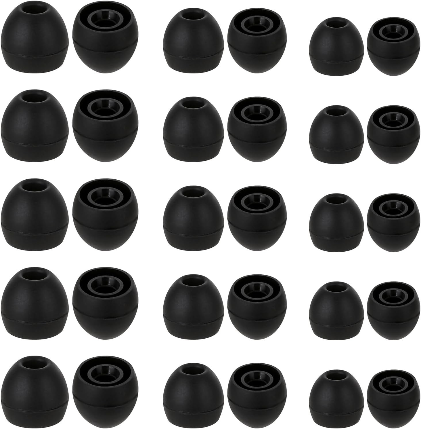 15 Pairs Silicone Ear Bud Replacement Pieces Earbuds Ear Tips Replacement Ear...