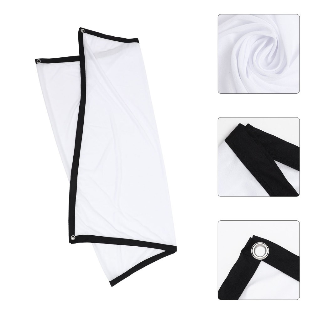 Foldable Home Use Projector Screen White Durable Polyester Material Easy Setup