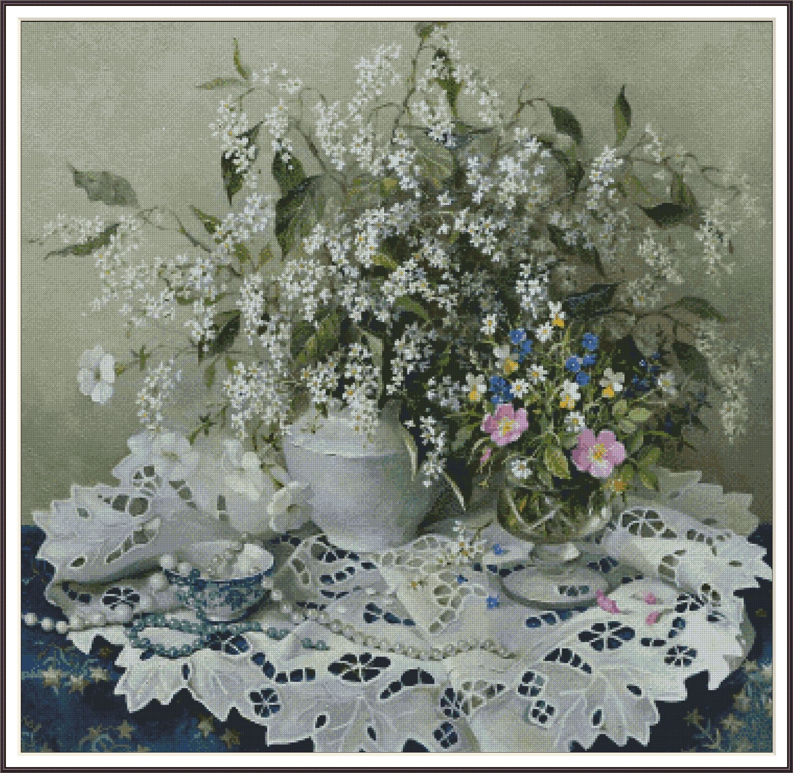 Morning Tea 884 - Chart Counted Cross Stitch Pattern Xstitch