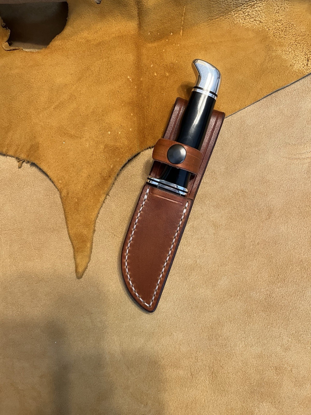 CUSTOM BUCK 212 RANGER HEAVY LEATHER KNIFE SHEATH CASE WESTERN  **NO KNIFE**