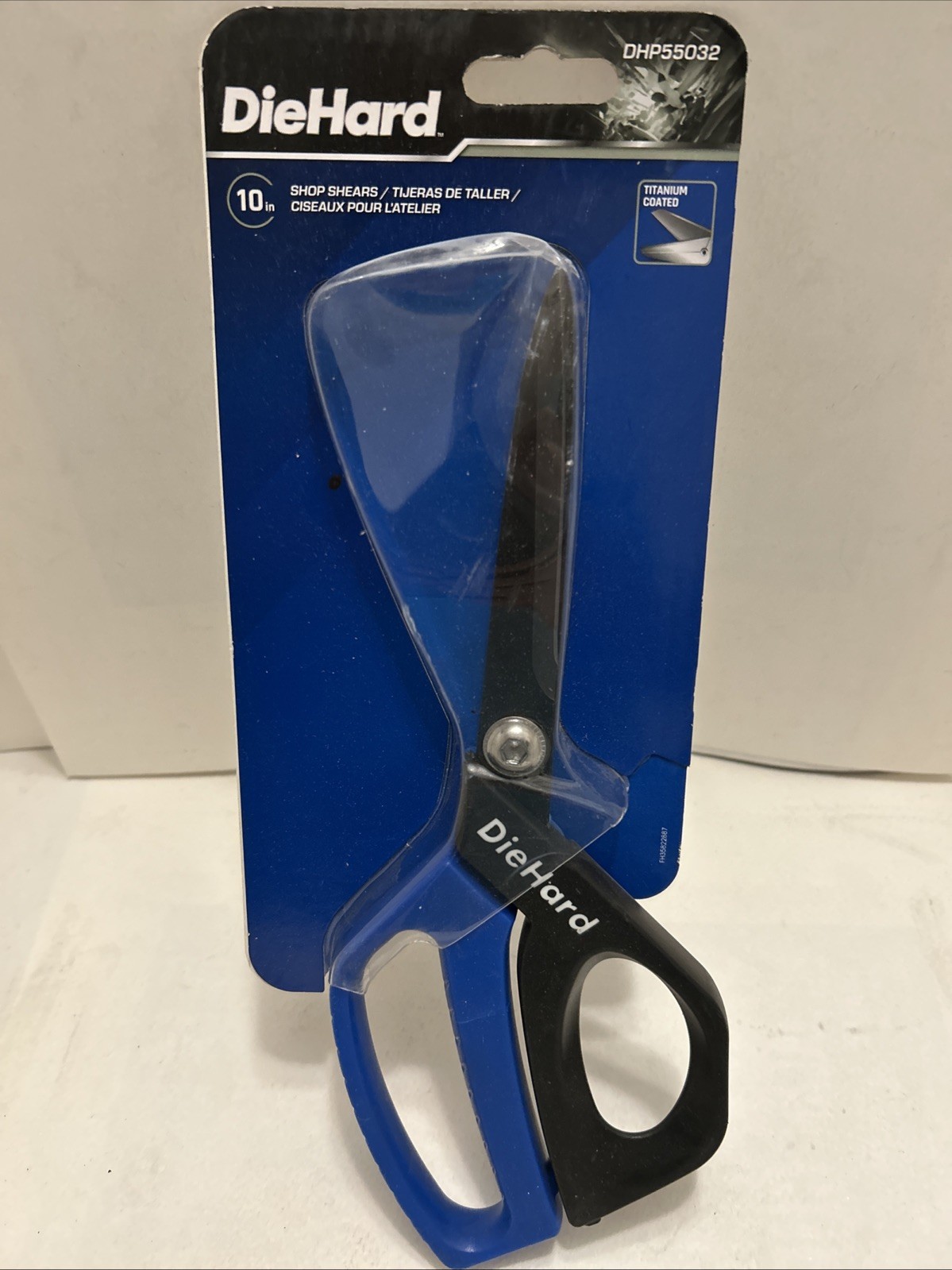 Diehard 10” Shop Shears, Titanium Coated Stainless Steel Blades, H. Duty DHP5503
