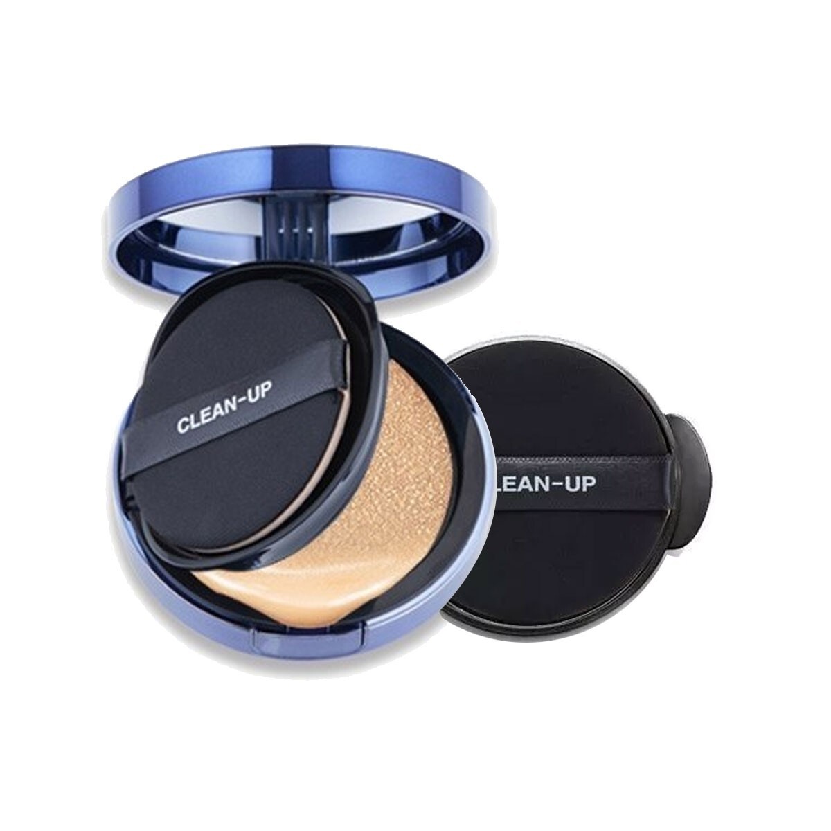 CUSKIN CU CLEAN-UP Skin Fit Cushion Pact 15g + Refill 15g, SPF50+ PA+++ K-Beauty