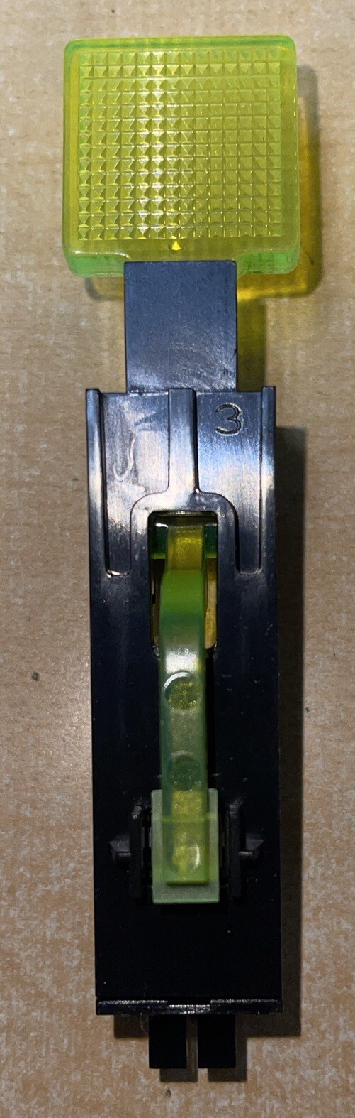 Stern Sega Pinball Target Switch Modular Square Fluorescent Green 500-6139-11R