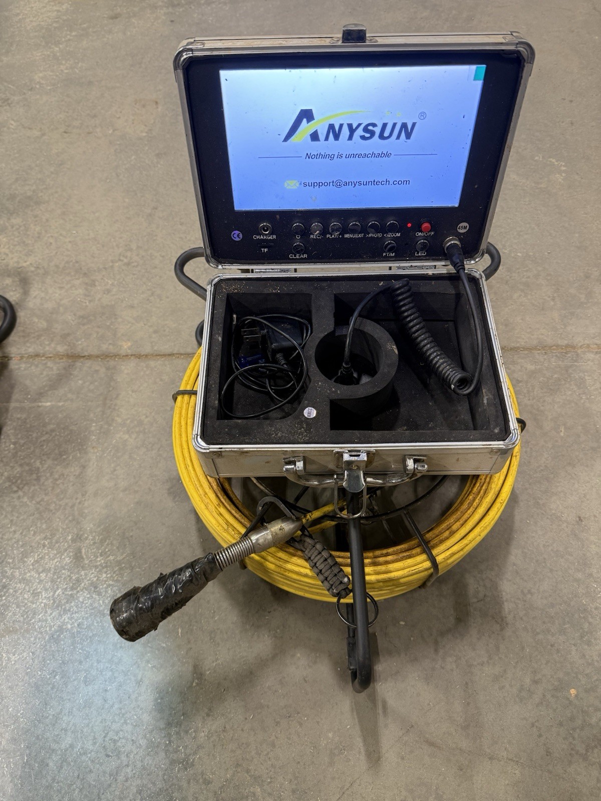 ANYSUN Digital Inspection Camera Borescope w/ LCD Display, sonde, meter counter