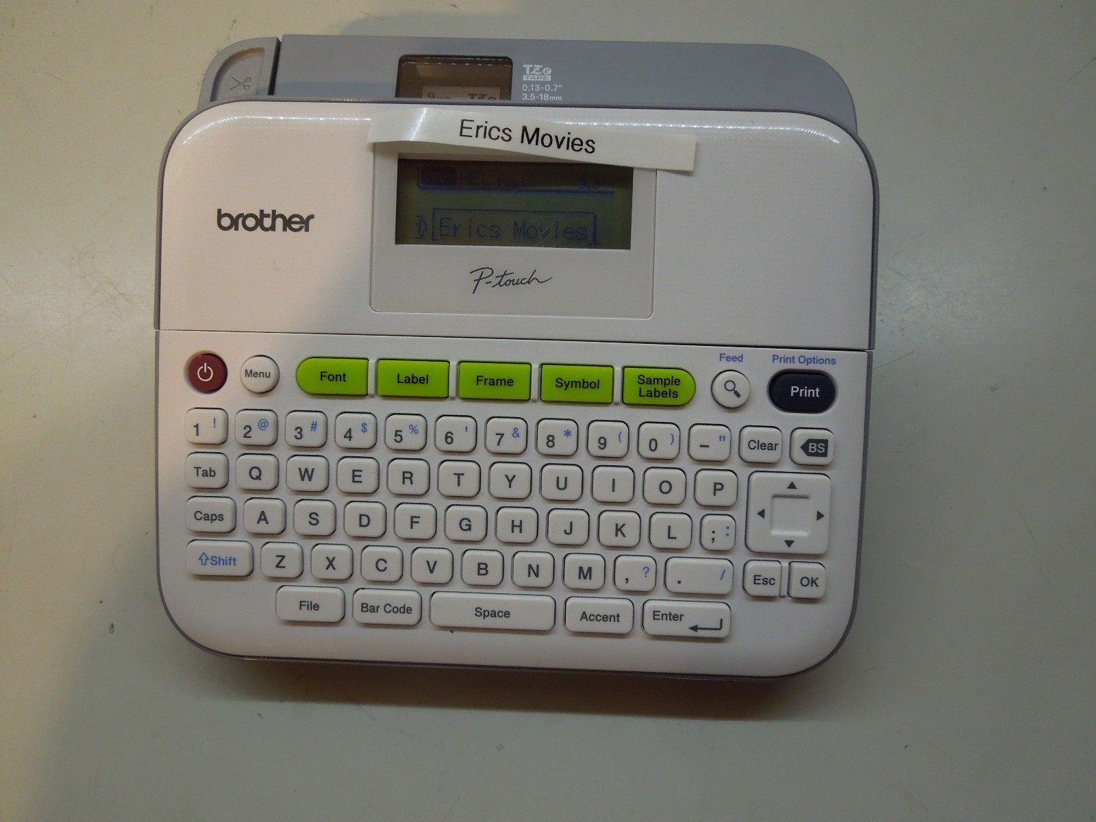 Brother PT-D400 Label Thermal Printer Label Maker Tested Working w/Ribbon