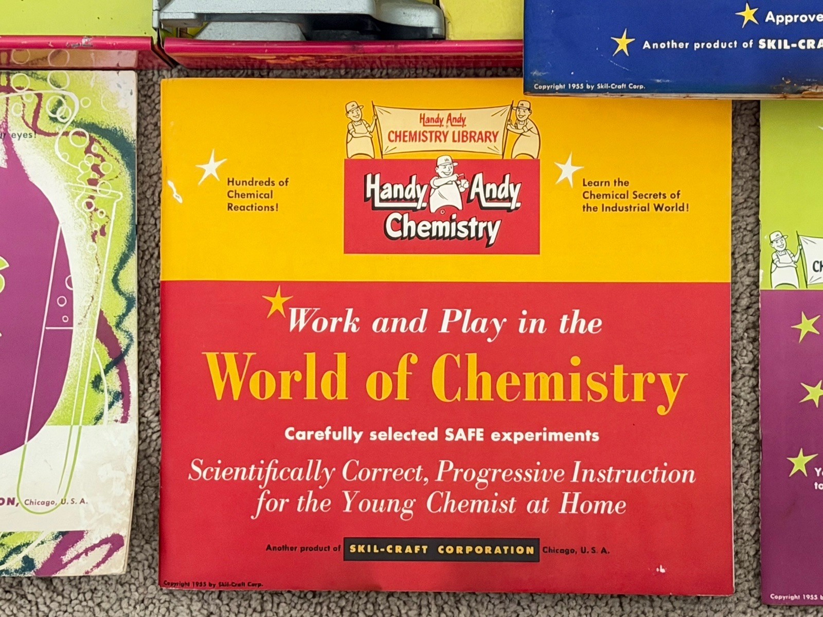 Vintage 1950s Handy Andy Mr. Wizard Combination Microscope Chemistry Set 200