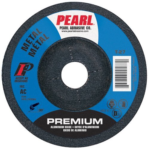 Pearl 7" x 1/8" x 7/8" Grinding Wheel 46 Grit TYPE 27 - Metal (Pack of 10)