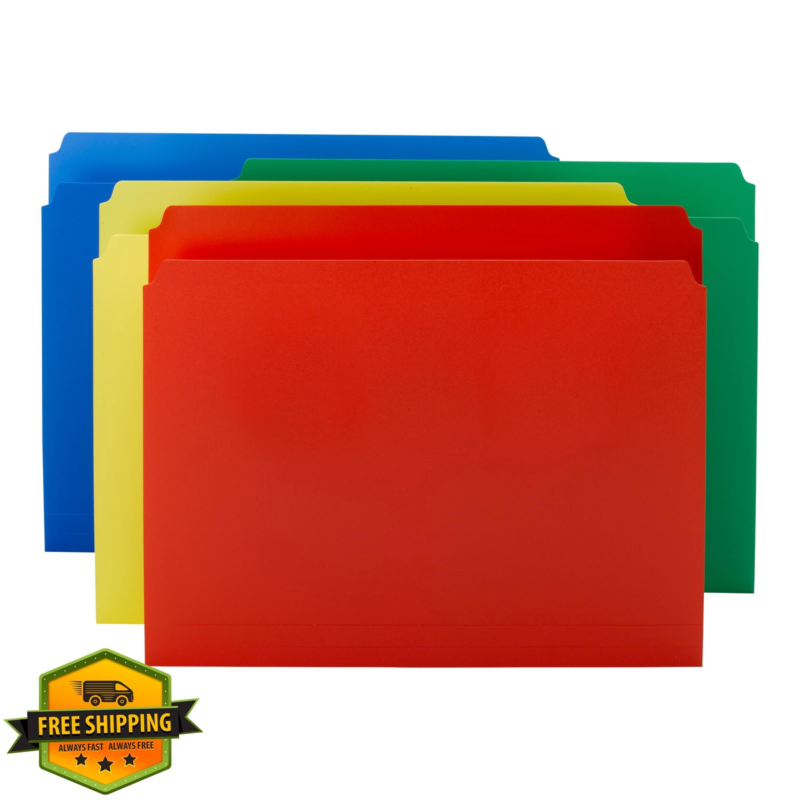Smead Poly File Folders, Letter Size, Assorted Colors, 48 Count