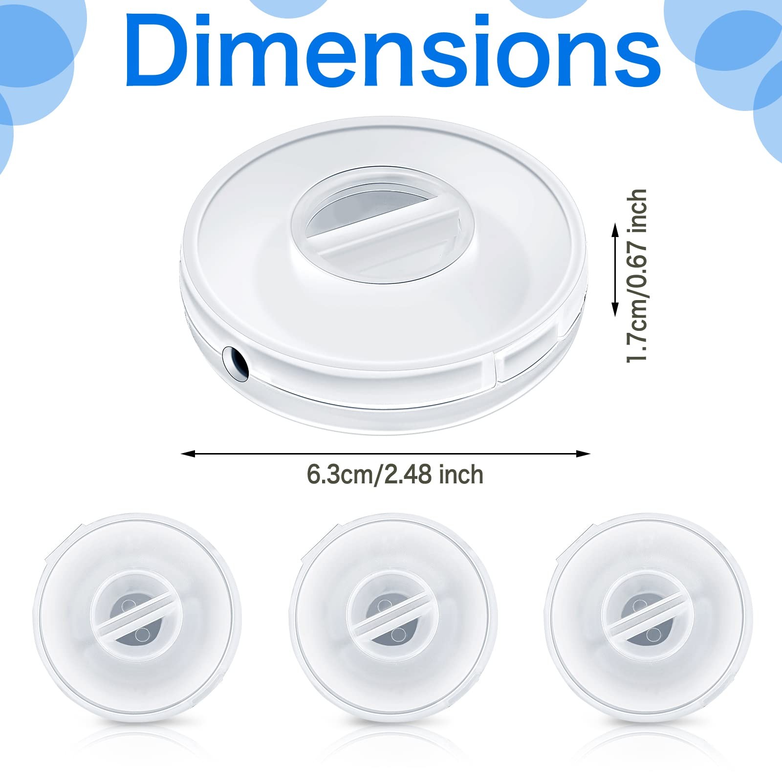 9 Pcs Retractable Charging Cord Organizer Round