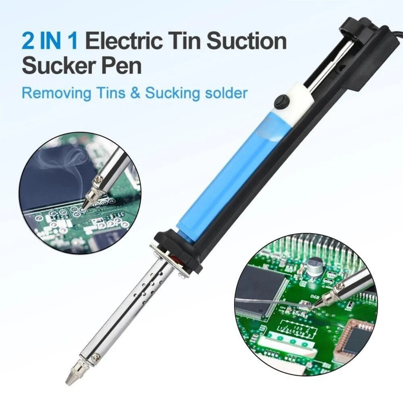 Electric Solder Extractor Pump Desoldering Vacuum Tool for Electronic Components